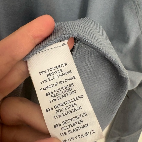 VUORI Long Sleeve Halo Crew Pullover Soft Dream Knit Smoke Blue Women Large EUC - Picture 4 of 6